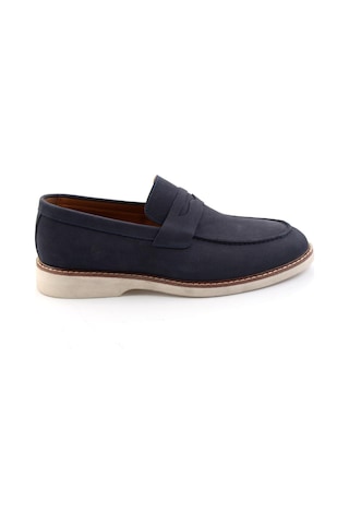 Bambi Lacivert Hakiki Deri Erkek Loafer Ayakkabı E01547010701 Lacivert