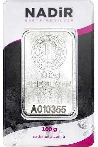 Nadirgold 100 Gr Gümüş Külçe
