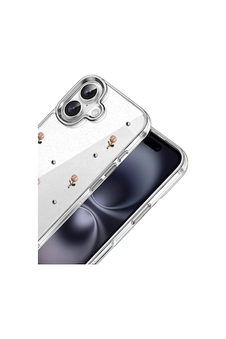 Newface Apple Uyumlu iPhone 16 Plus Fiyonk Desenli Kapak - Desen 6 Resimdeki