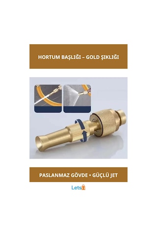 Ayarlanabilir Basınçlı Hortum Başlığı Gold Pirinç Malzeme