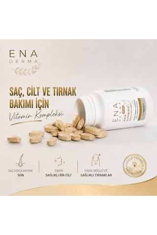 Enaderma Hair Vitamin Vitamin. Saç, Cilt Ve Tırnak Sağlığı İçin. Biotin, Procapil Ve Vitamin Kompleksli