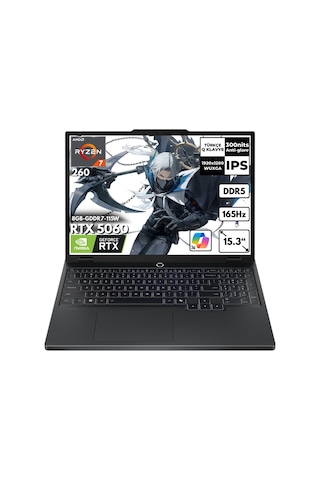 Lenovo Legion 5 15AHP10 83M00070TRHMF9 R7-260 48 GB 2 TB SSD 8 GB RTX 5060 15.3" WUXGA Free Dos Dizüstü Bilgisayar