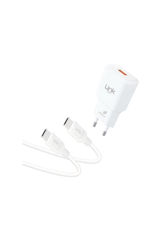 LinkTech T455E PD 20 W Type-C to Type-C Kablolu Şarj Aleti Set