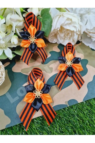 Love Land 9 Mayıs İçin Saint George Şeridi Broş 3 Adet 150559078 Turuncu