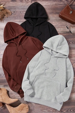 Unisex 3lü Hoddie Sweatshirt 001