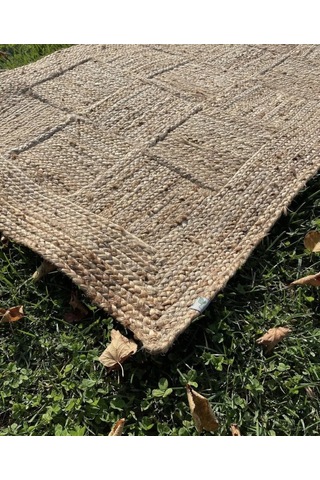 Eko Halı Echo Jüt Ech 06 Natural Xw Dekoratif Jüt Kilim Naturel Bej