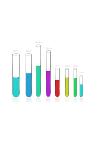 Borox Cam Deney Tüpü Test Tube 20 Adet 20 x 150 MM