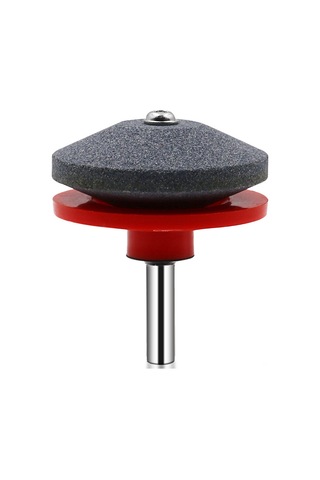 Skycity Makas Bıçağı Taslaştırıcı - 80 Zımpara, 6.35mm 1/4" Uç, Dayanıklı Metal Tasla, Kırmızı