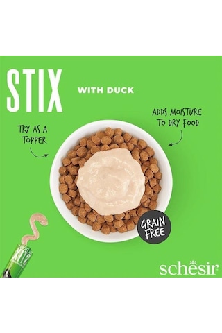 Schesir Stick Ördekli Yetişkin Kedi Ödülü 6 x 15 G