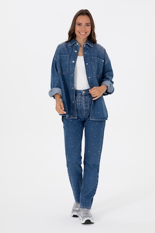 U.s. Polo Assn. Kadın Mavi Gömlek Jean 50312347-dn0022 Mıd Blue