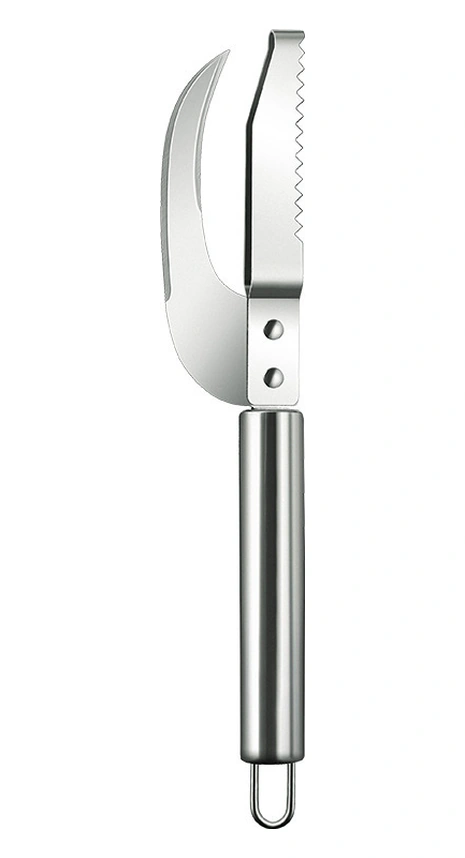 Qingmipy 3'lü Çelik Balık İşleme Seti: Yüzük Kırıcı, Solungaç Ve Bağırsak Açıcı Mutfak Gereci 2 Parça Gümüş