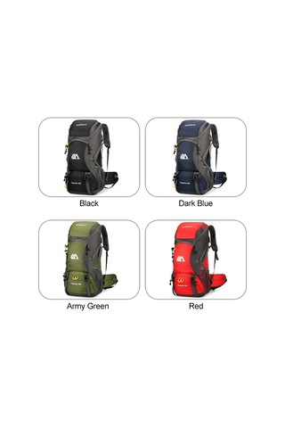 Weikani-50l Suya Dayanıklı Yürüyüş Sırt Çantası Açık Spor Sırt,kırmızı Kızıl Kırmızı