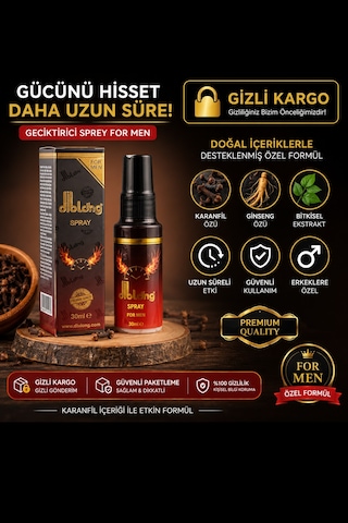 Diblong Delay Spray For Men 12'li Paket Özel Sprey 20 Ml Ginseng Özlü Bitkisel Formül
