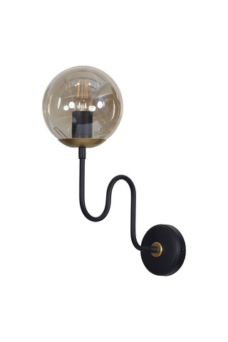 Luzarana Ferro Dikey Sarı-siyah Metal Gövde Bal Rengi Camlı Tasarım Lü .