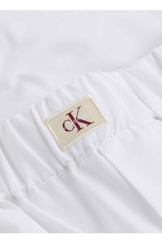 Calvin Klein Kadın Yüksek Lastikli Bel Kısa Boy Cep Detay Beyaz Şort J20j225218-yaa-7722 Beyaz