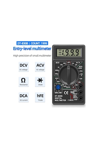 Multimetre Dijital-lcd Dijital Multimetre Dt830b Ac/dc Mini Voltmetre Ampermetre Ohm Test Cihazı 750/1000 V Multimetre Dijital El Multimetre Ölçer