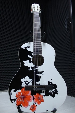 Masterwork Mwc3900Wh Model Resim Baskılı 4/4 Tam Boy Klasik Gitar