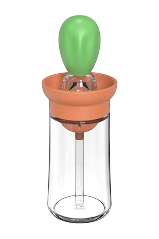 Hfambition Ev Fırında Ve Bahçe Barbeküs İçin Silikon Yağlı Fırça, Dozajlı Yağ Sokucu, Turuncu-yesil, Pratik Kullanım Çok Renkli