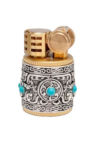 Mini Retro Sultan Benzinli İşlemeli Kadın Çakmak Metal