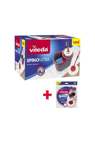 Vileda Spino Ultra Otomatik Temizlik Seti + Spino Yedek Paspas