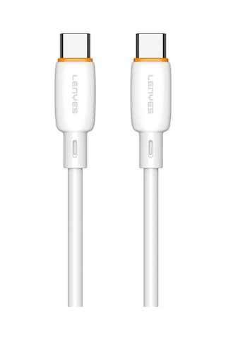 Lenyes Lc548-tc-tc Type-c To Type-c Hızlı Şarj Özellikli Pd Data Ve Şarj Kablosu 60w 1m Beyaz Beyaz