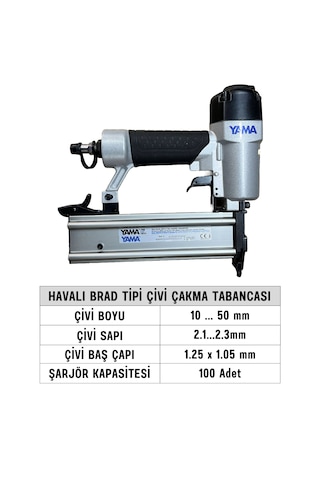Yama YAT-F50 Havalı Brad Tipi Çivi Çakma Tabancası