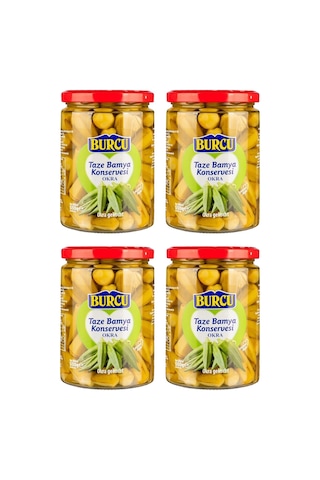 Burcu Taze Bamya Konservesi 550 Gr Cam X 4 Adet