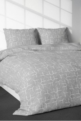 4 Parça Çift Kişilik Nevresim Takımı Dijital Baskı Carel Model Gri