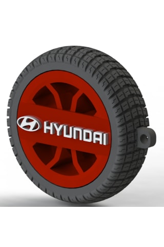 Hyundai Uyumlu Özel Tasarım Anahtarlık - Premium Hafif Ve Dayanıklı Kırmızı