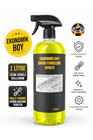 Akgüneş Motogaraj Zincir Temizleme Spreyi 1000 Ml Motosiklet Zincir Bakım Ve Temizlik Ürünü