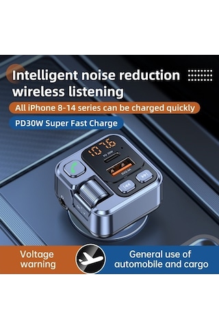 Didadodo T16 Kablosuz Bluetooth 5.1 Mp3 Çalar Hızlı Şarj, Fm Verici, Eller Serbest Kiti