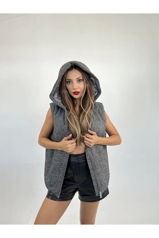 Saklımoda 6638 Yelek-siyah Çok Renkli