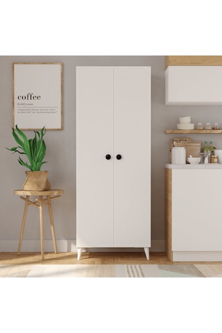 Suntalam 2 Kapaklı 5 Raflı Mega Çok Amaçlı Mutfak Dolabı Banyo Do