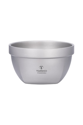 Tomshoo Ultralight Ti Çift Katmanlı Kase Açık Kamp Piknik Pirinç Gümüş