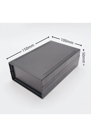 Plastik Elektronik Proje Kutusu 150mm X 100mm X 50mm Siyah Devre Prototip Güç Kaynağı