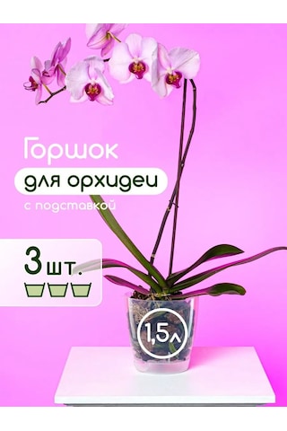 Al'ternativa Orkide Saksısı 1,5 L 3 Adet 165878344