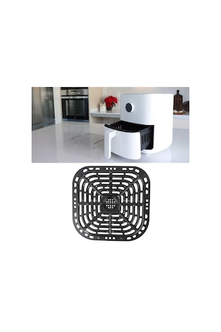 Tenfowee 304 Paslanmaz Çelik Hava Fritözü Grill Panosu, 24x23cm, Fda Onaylı, Yemek Dereceli, Taban Kaplama, El Tuttuğu İle, Bpasız, Fritöz Aksesuarı Diğer