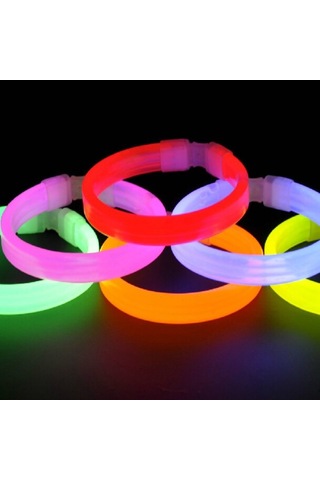 Glow Partisi Fosforlu Ekstra Kalın Bileklik 6 Renk 6 Lı Set Baskı Yapılabilir - Evori-874076