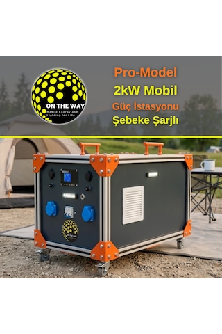 Otw Pro-model 2000w Mobil Güç İstasyonu Lifepo4 Bataryalı Şebeke Şarjlı