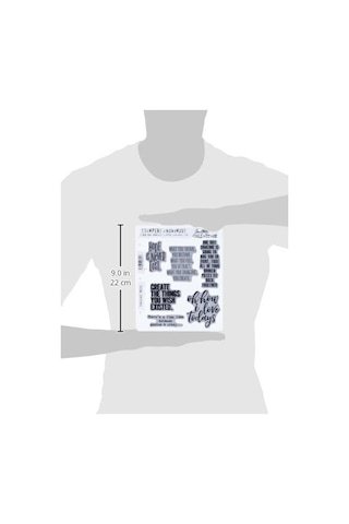 Stampers Anonim Cms252 Ponderings Tim Holtz Yapışkanlı Mühür, 17,8 X 21,6 Cm, Şeffaf Diğer
