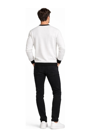 Alexander Gardi Bisiklet Yaka Basic Sweatshirt Unx-145901 Beyaz