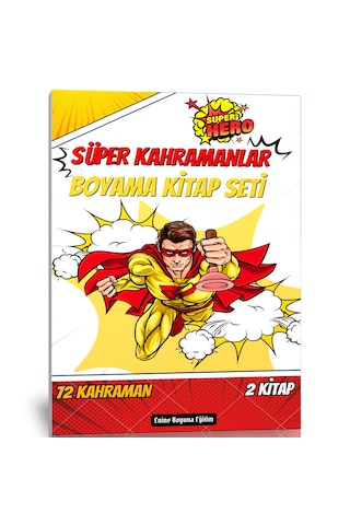 Süper Kahramanlar Boyama Kitap Seti 2 Kitap 72 Kahraman