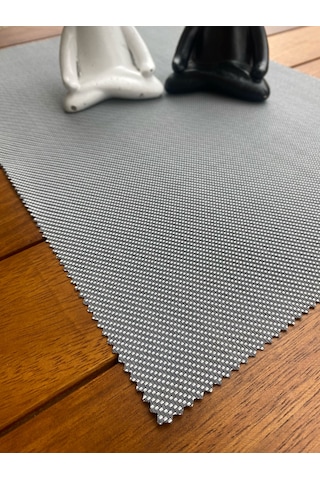 8'li Yıkanabilir File Kumaş Amerikan Servis Gri