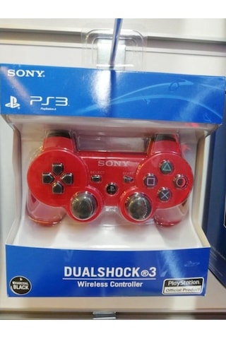 Sony PS3 Joystick PS3 Kol Kırmızı 1.5 M Şarj Kablosu Dahil