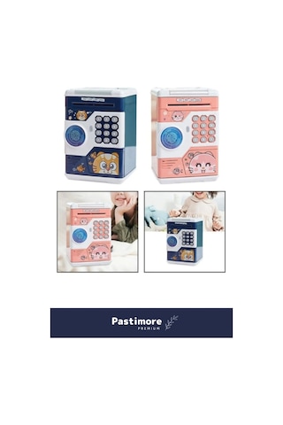 Özel Üretim Abs Plastik Pilli Otomatik Kağıt Bozuk Para Elektronik Parmak İzli Şifreli Atm Kumbara