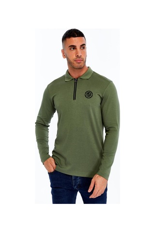 Ar-ma Erkek Slim Fit Fermuarlı Polo Yaka Sweatshirt İnce Modal Pamuk Elastan Karışımlı Örme İnterlok Kumaş K30554989102 Yeşil-y1 Yeşil