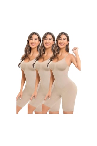 Mood Agenda Kadın İnce Askılı Tam Boy Korse Ten Rengi 3 Adet Ten Rengi