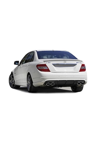 Mercedes W204 C63 Amg Difüzör Difizör Plastik Parlak Siyah 2007 2008 2009 2010 2011 Arka-difizör-bodykit-ek