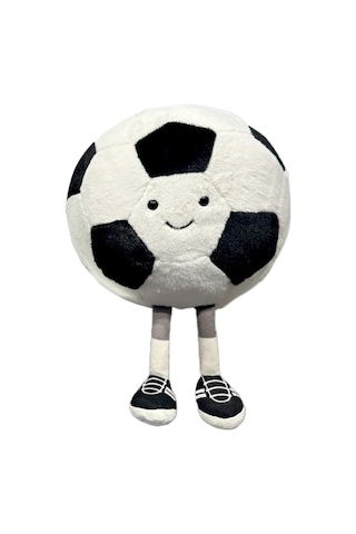 Tenfowee Futbol Desenli Yumuşak Peluş Yastık - 20cm Çaplı, 100% Poliester Dolgulu, El Yıkamalı Oyuncak Yastık Diğer