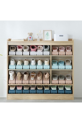 Kosona Gri İki Katlı Ayarlanabilir Ayaklık Depolama Rahati - Ev Ve Dormitory İçin Organize Edici Terlik/spor Ayakkabı Rafı Diğer